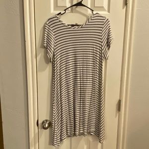 Striped tee shirt dress